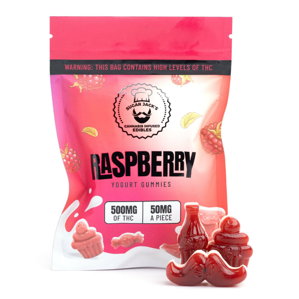 Sugar Jack's Raspberry Yogurt Gummies 500mg