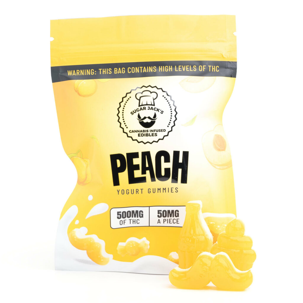 Sugar Jack's Peach Yogurt Gummies 500mg