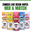 Zonked Live Resin Vapes Mix & Match 5x1g